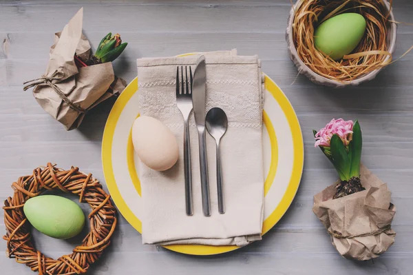 Easter holiday dinner at home. — Stock Photo, Image