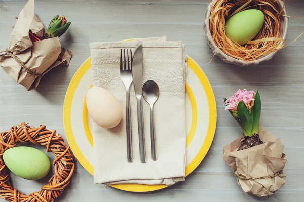 Easter holiday dinner at home. — Stock Photo, Image