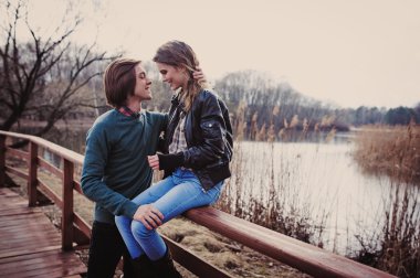 doğada açık seven Çift