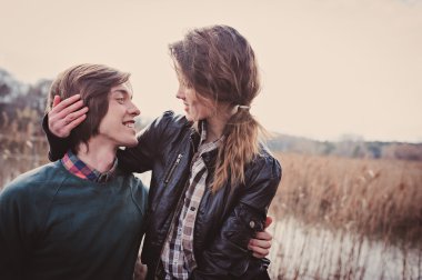 doğada açık seven Çift