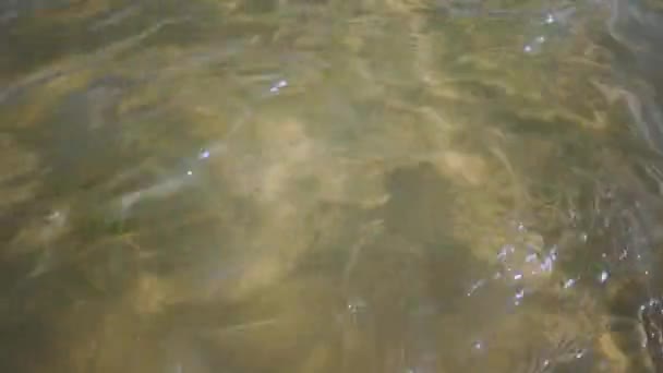 Streszczenie tekstury wody morskiej w słoneczny dzień — Wideo stockowe