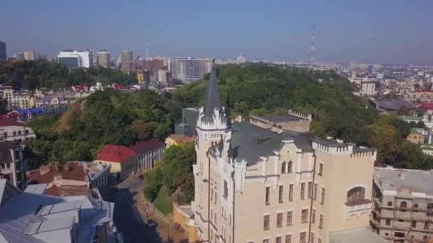 The downtown of kyiv, ukraine from drones point of view — Stock Video