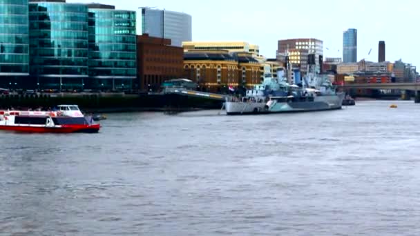 Londres, río Támesis — Vídeos de Stock