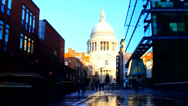 London вулиці, подвір'ям Святої Paul — стокове відео