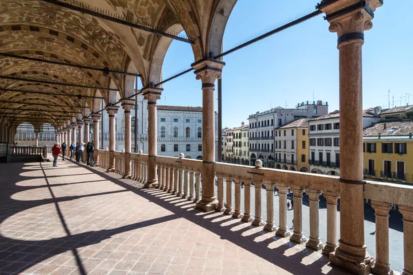 Colonnade of a medieval town hall building (Palazzo della Ragione) Royalty Free Stock Photos