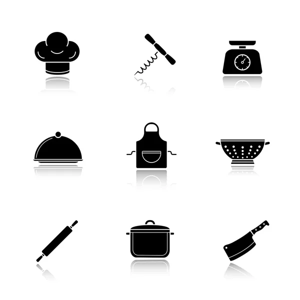 Kitchen tools icons set — Stock Vector