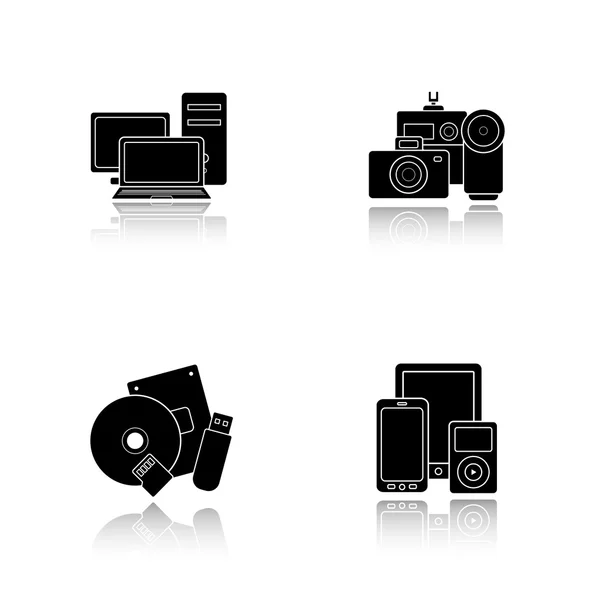 Conjunto de iconos de electrónica de consumo — Vector de stock