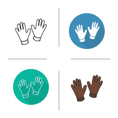 çeşitli eldiven simgeleri seti