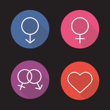 cinsiyet sembolleri Icons set