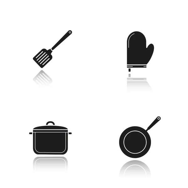 Kitchenware tools icons set — Stock Vector