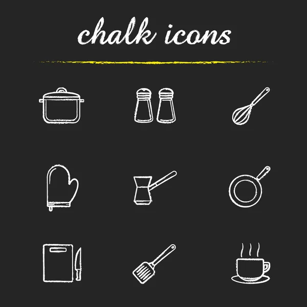 Juego de iconos de utensilios de cocina — Vector de stock