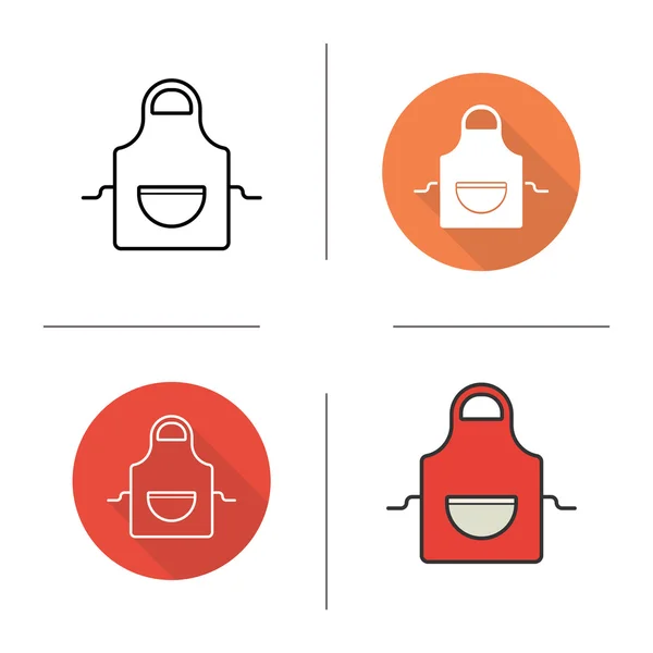 Apron design icons set — Stock Vector