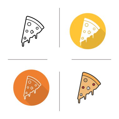 Pizza düz tasarım