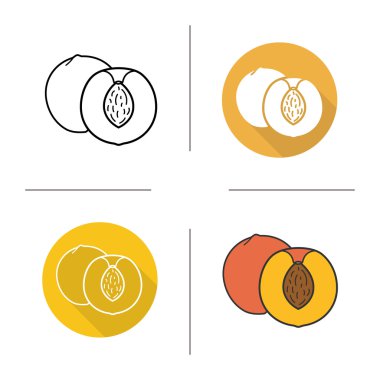 Şeftali düz tasarım