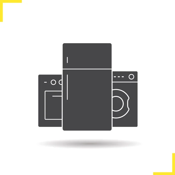 Pictogram slagschaduw toestellen — Stockvector