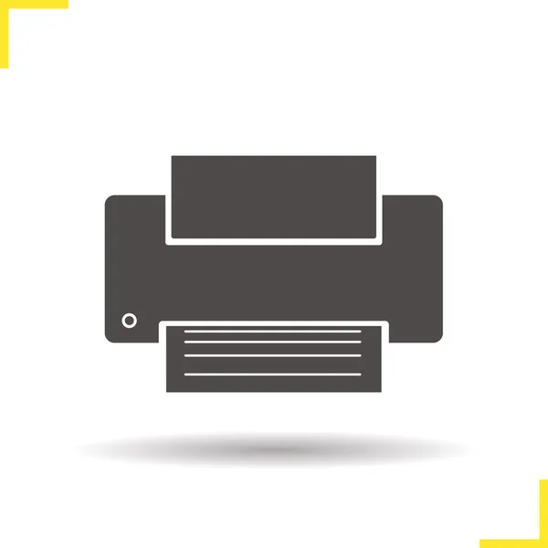 Pictogram slagschaduw printer — Stockvector