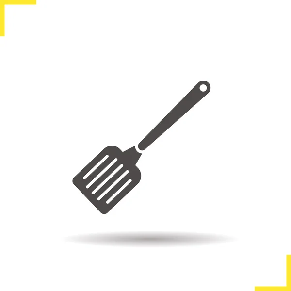 Drop shadow spatula icon — Stock Vector