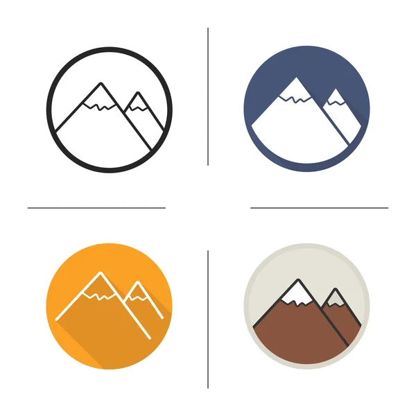 Montagnes design plat — Image vectorielle