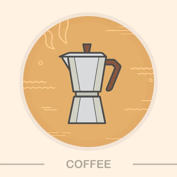 Koffie maker kleur pictogram — Stockvector