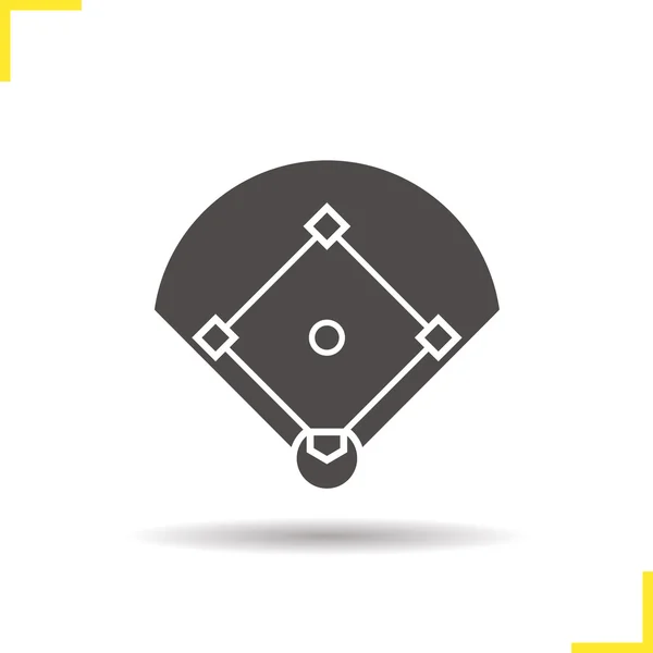 Baseball fältet ikonen — Stock vektor