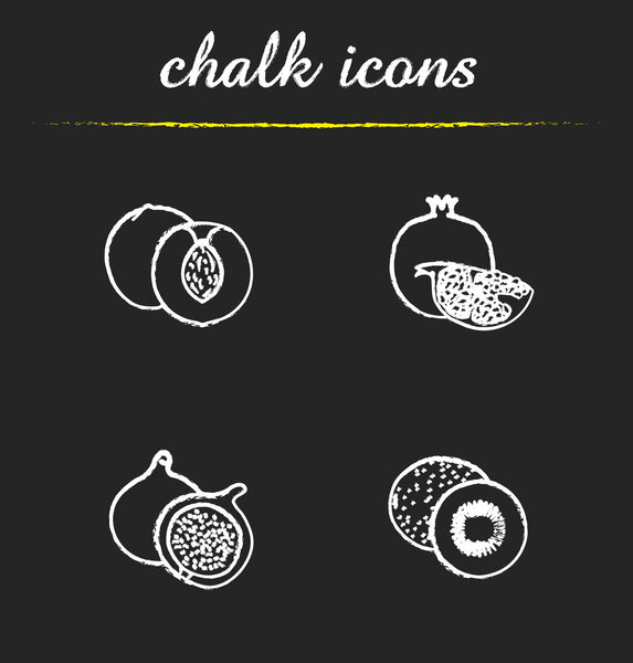 Fruit icons set