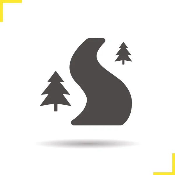 Forest Road icon — Stockvector