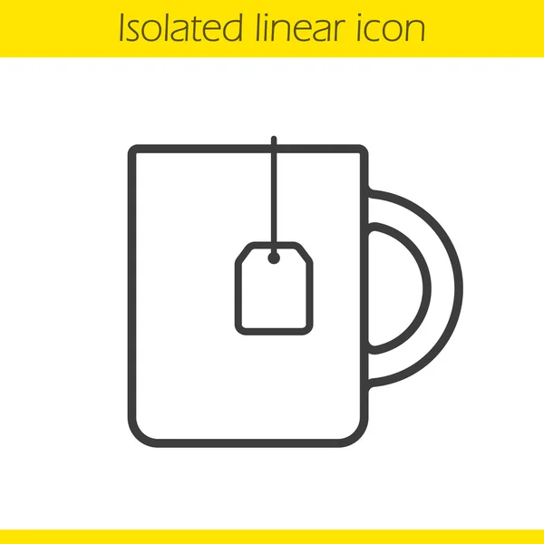 Teacup lineáris ikon — Stock Vector