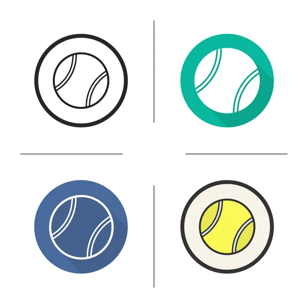 Bolas de tênis design plano — Vetor de Stock