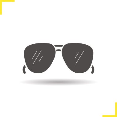 İzole güneş gözlüğü illüstrasyon