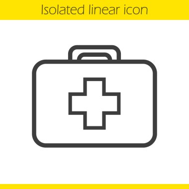 Tıp göğüs lineer simgesi