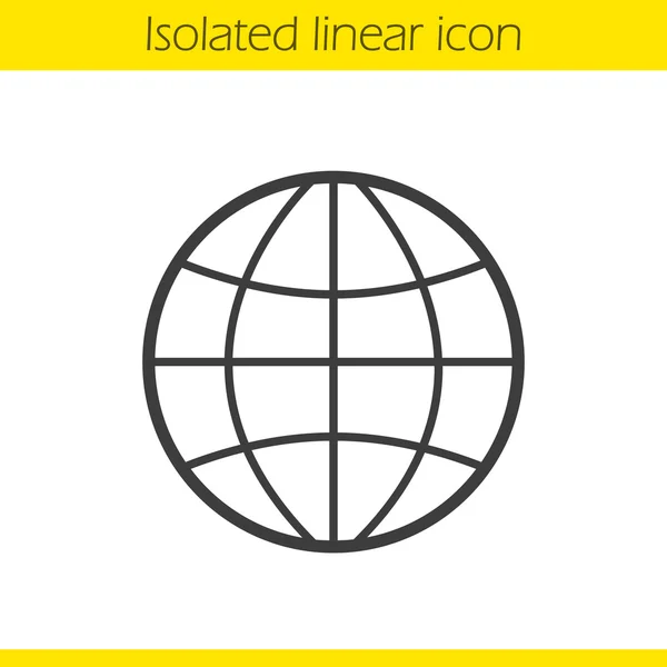 Globo icono lineal — Vector de stock