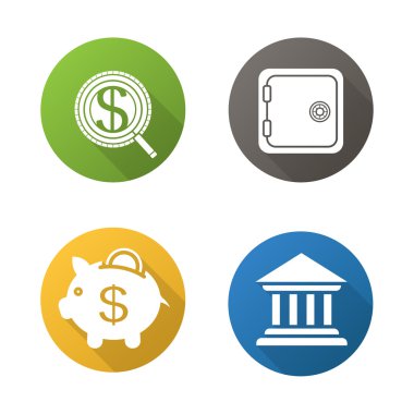 Bankacılık ve finans düz tasarım