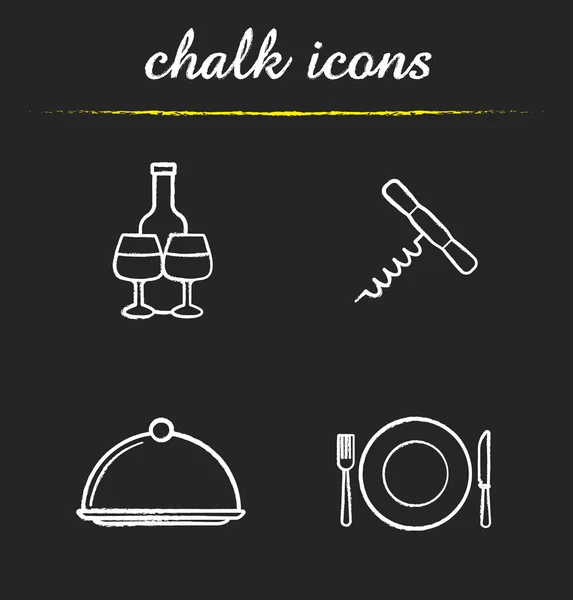 Restoran peralatan dapur ikon - Stok Vektor