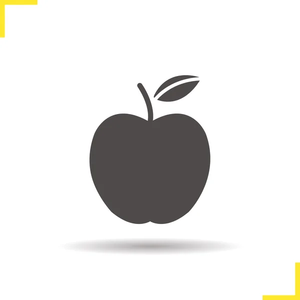 Ripe apple silhouette — Stock Vector