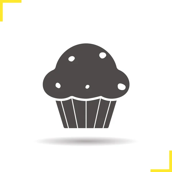 Muffin Silhouette Symbol — Stockvektor