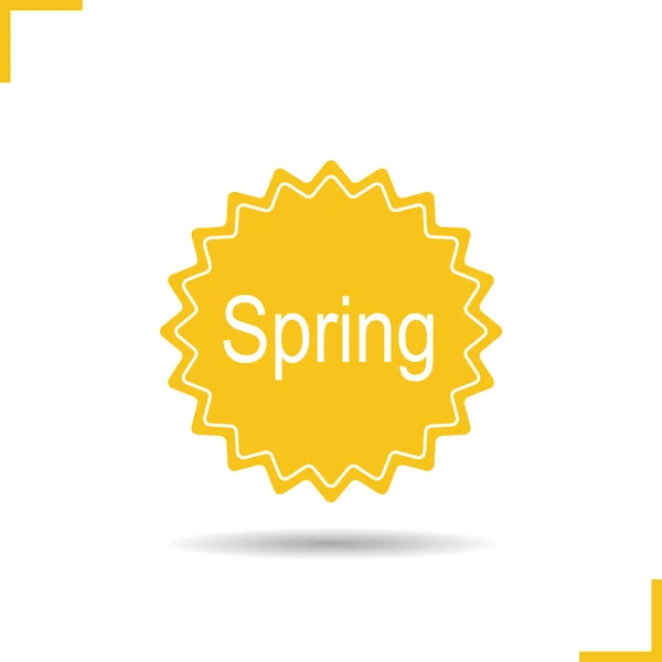 Icône autocollant de printemps — Image vectorielle