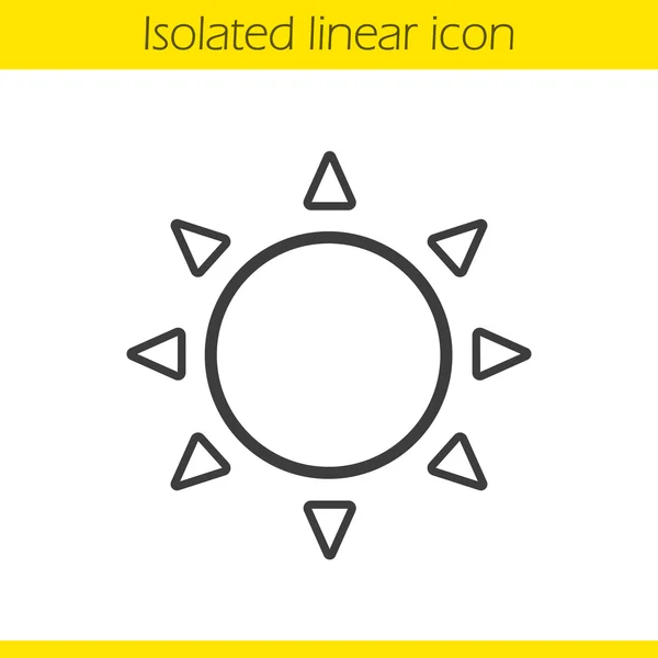 Линейная иконка солнца — стоковый вектор