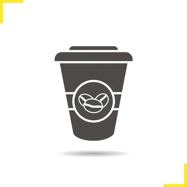 Icona della tazza di caffè da asporto — Vettoriale Stock