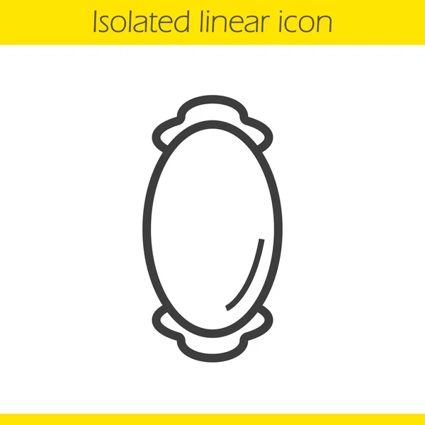 Espelho de parede ícone linear — Vetor de Stock