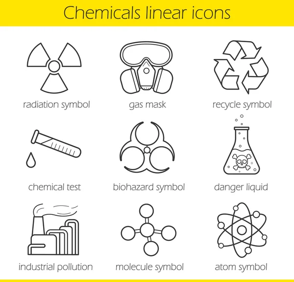 Chemical industry color icons Vector Graphics