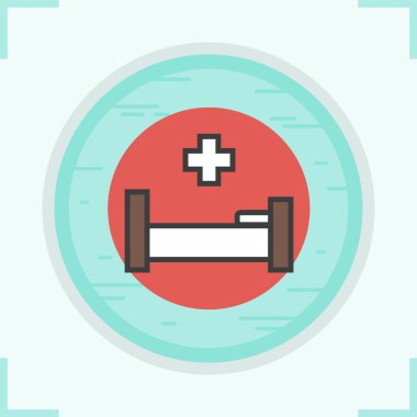 Klinik yatak renk simgesi