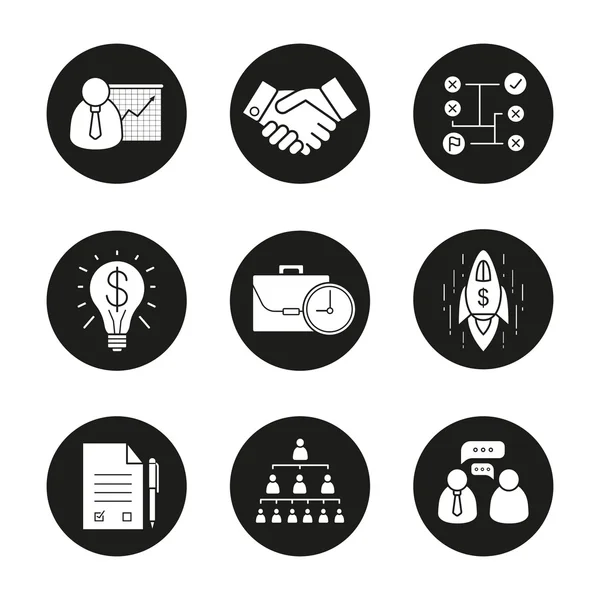 Conjunto de iconos de conceptos empresariales — Vector de stock