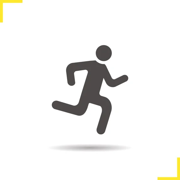 Runner homme de course icône — Image vectorielle