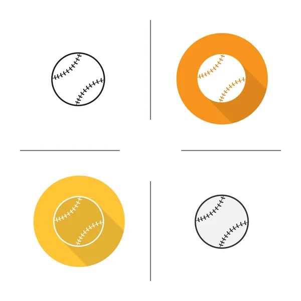 Baseboll bollar ikoner — Stock vektor