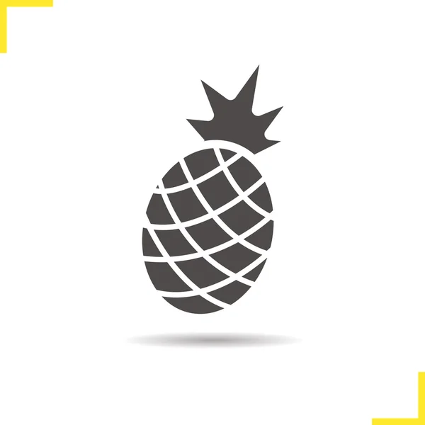 Icono de símbolo de piña — Vector de stock