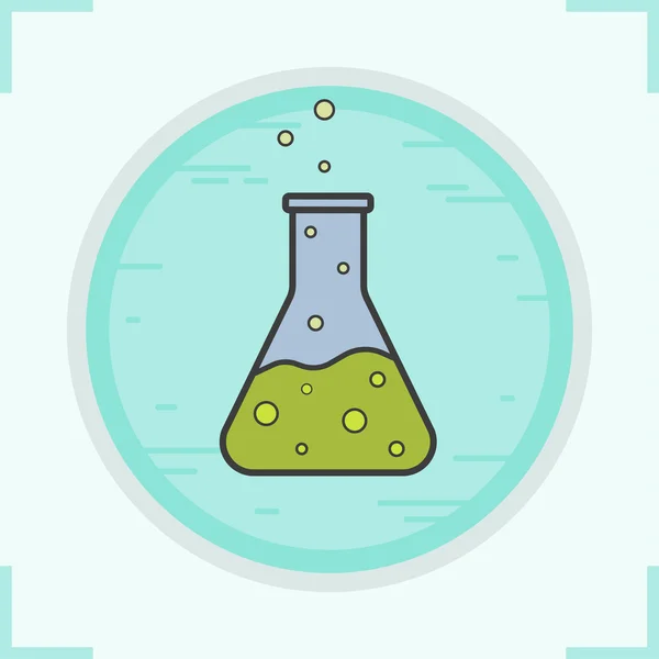 Icono de color de reacción química — Archivo Imágenes Vectoriales