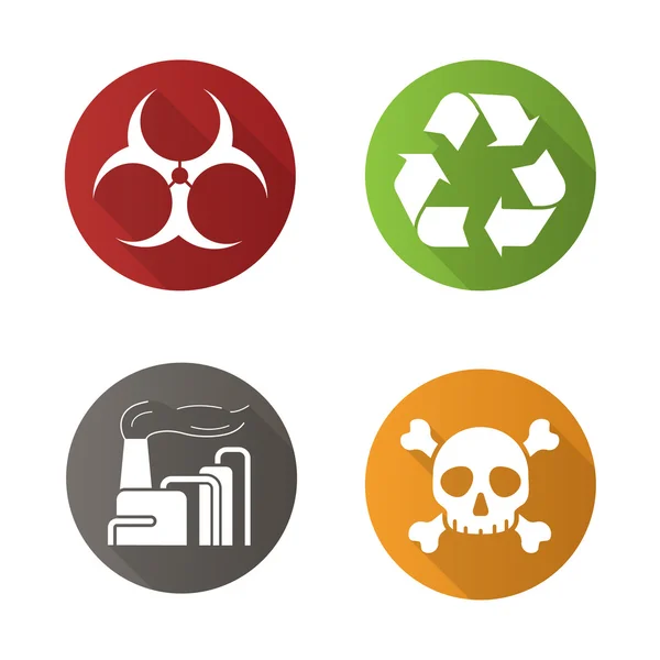 Set di icone dell'industria chimica — Vettoriale Stock