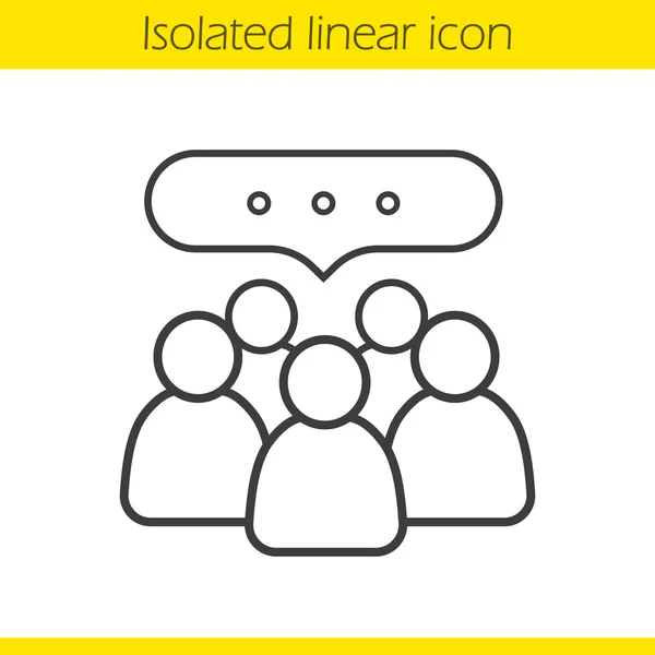 Линейный значок конференции — стоковый вектор