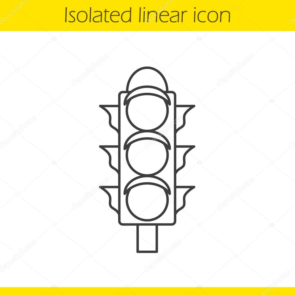 Traffic light linear icon