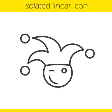 Jester linear icon vector Jester linear icon vector